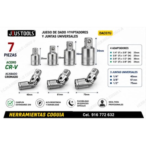 adaptadores cardan x 7 unidades UYUSTULS