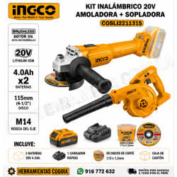 Amoladora / Sopladora Inalambrica 20 V  INGCO