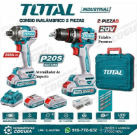 Atornillador de impacto 285 Nm + Taladro 66 Nm TOTAL