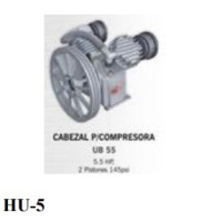 Cabezal para compresora 5.5 HP - 2 piston 145 PSI ZAFIRO