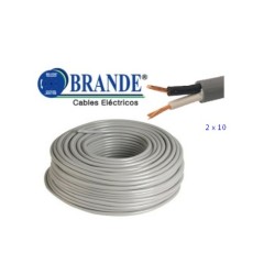 Cable Vulcanizado cobre 2x10 monof. rollo 100 metros