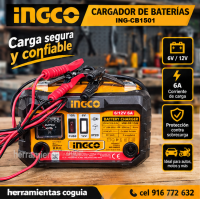 Cargador de bateria auto 6 / 12 V  INGCO