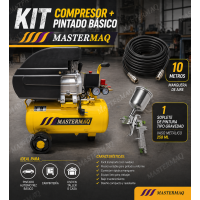 Compresora equipada 24 litros - MASTERMAQ
