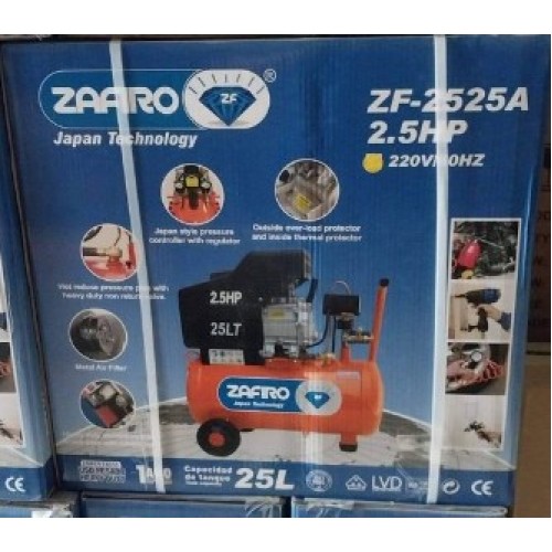 Compresora 25 Litros 2.5 HP ZAFIRO