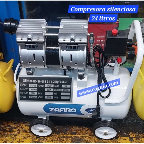 Compresora silenciosa 24 Litros  100 PSI - ZAFIRO