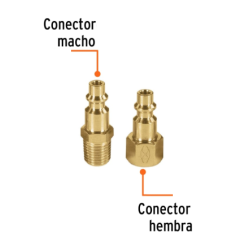 Conectores hembra macho - para acople compresor