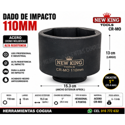Dado de impacto110 mm - Encastre 1 pulgada