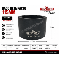 Dado de impacto115 mm - Encastre 1 pulgada