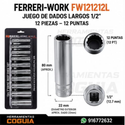 Dado largo x 12 unidades - 12 puntas FERRARI