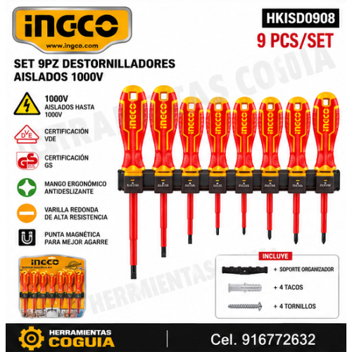 Destornillador electrico x 9 unidades INGCO