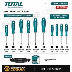 Destornillador x 10 unidades TOTAL