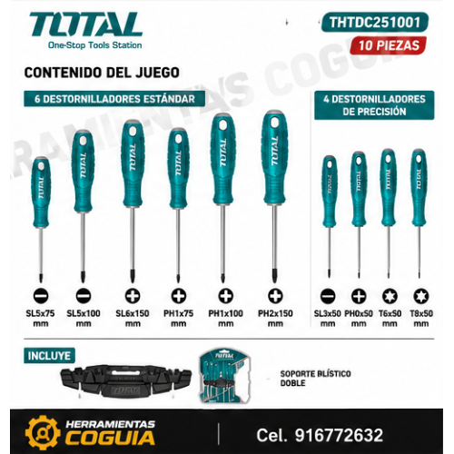 Destornillador x 10 unidades TOTAL Destornillador x 10 unidades TOTAL