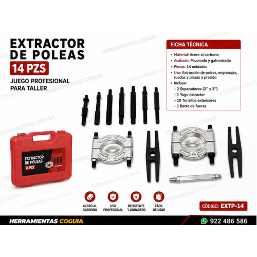 Extractor Separador de Rodamientos y Poleas Extractor Separador de Rodamientos y Poleas
