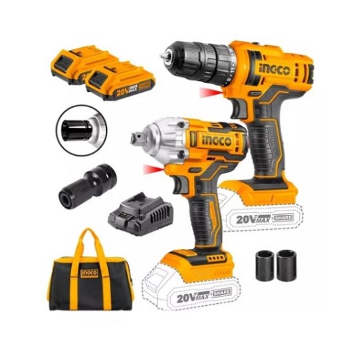 Llave de impacto inalambrico 20V+Taladro 20V INGCO