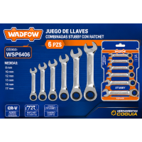 Llave rachet corto x 6  Unidades WADFOW