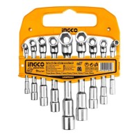 Llave tubo, pipa x 9 unidades INGCO