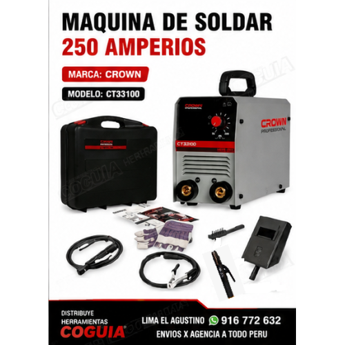 Maquina de Soldar 250 Amper CROWN