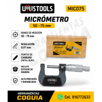 micrometro 50-75 mm punta de carbono UYUSTULS