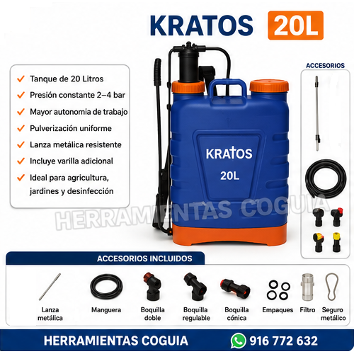 Mochila manual para Fumigar A 20 litros - KRATOS