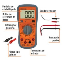 Multimetro - Multitester AC/DC  10403/ MUT 105 AUTOMOTRIZ TRUPER