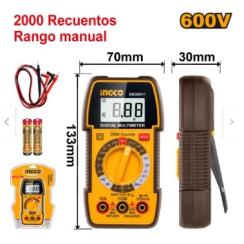 multimetro digital  DM 360011  INGCO