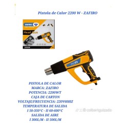 Pistola de Calor 2200 W - ZAFIRO