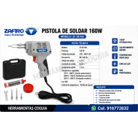 Pistola de soldar 160 W  ZAFIRO
