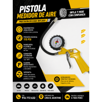Pistola Medidor De Aire Con Reloj Para Neumaticos marca UYUSTULS
