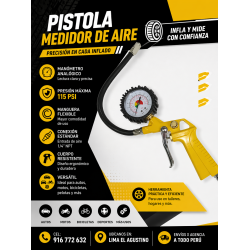 Pistola Medidor De Aire Con Reloj Para Neumaticos marca UYUSTULS