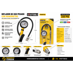 Pistola Medidor De Aire Con Reloj Para Neumaticos PESADO marca UYUSTULS