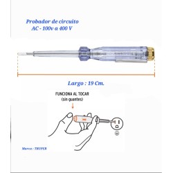 Probador de circuitos 400 v corrienta Alterna AC