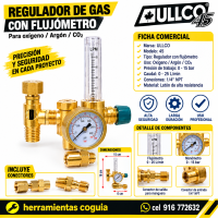 Regulador de Argon con flujometro  GULLCO