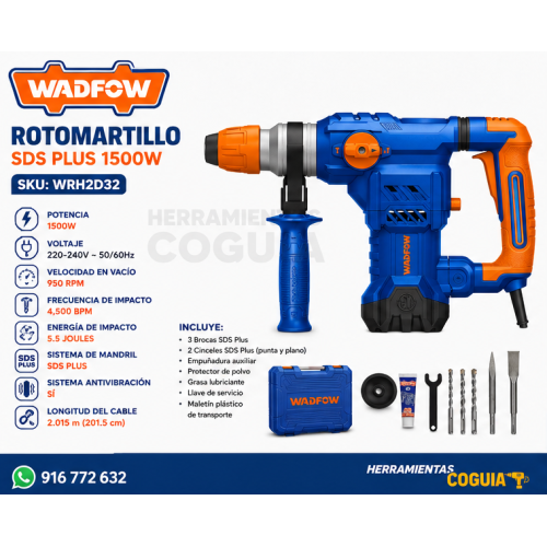 Rotomartillo 1500W  sds PLUS WADFOW