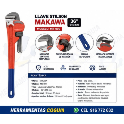 Llave stilson 36 pulgadas -  MAKAWA