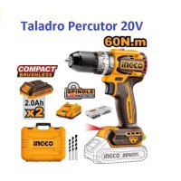 Taladro percutor Inalambrico 20V - 2 amperios  INGCO