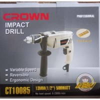 Taladro 500 W Percutor 1/2"- CROWN