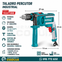 Taladro percutor 710 W  mandril 1/2!"- TOTAL