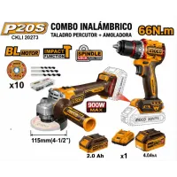 Taladro 66 Nm + amoladora 900W  en maletin - INGCO
