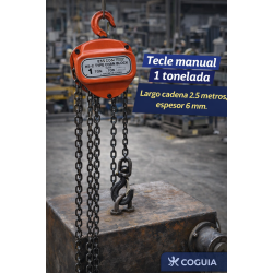 Tecle manual 1 toneladas, 2.5 metros- NEVA