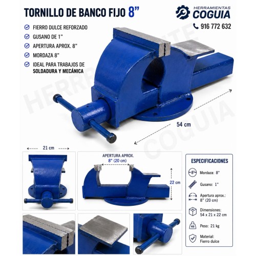 Tornillo prensa de banco 8" P Nacional Tornillo prensa de banco 8" P Nacional