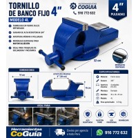 Tornillo de bancoL 4"  L Nacional