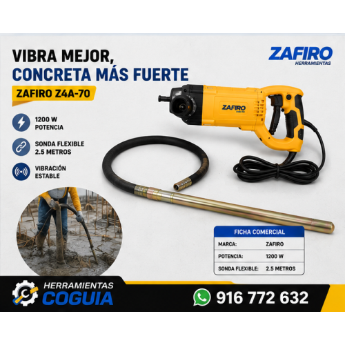 Vibrador de Concreto 1200 W + sonda 2.5 m ZAFIRO Vibrador de Concreto 1200 W + sonda 2.5 m ZAFIRO